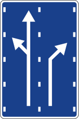 Overview of the lanes and their direction.