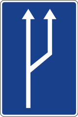 Start of a new lane.