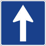 Road with one-way traffic.