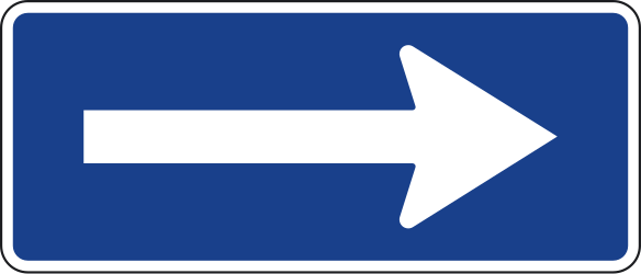 Tek yönlü yol.