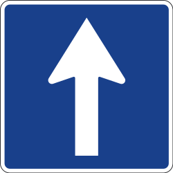 Tek yönlü yol.