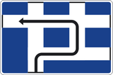 Route to be followed in order to turn left.