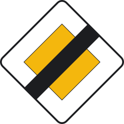 End of the priority road.
