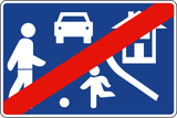 End of the residential area.