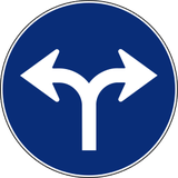Turning left or right mandatory.