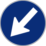 Pass obstacle on the left.
