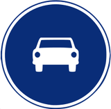 Mandatory lane for cars.