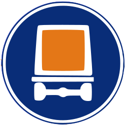 Verplichte route voor gevaarlijke goederen.