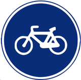 Mandatory path for cyclists.