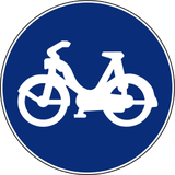 Mandatory path for mopeds.