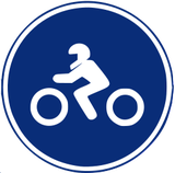 Mandatory path for motorcycles.