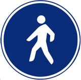 Mandatory path for pedestrians.