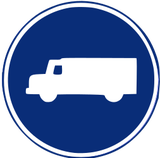 Mandatory lane for trucks.