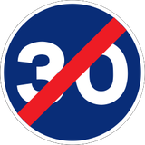 End of the minimum speed.