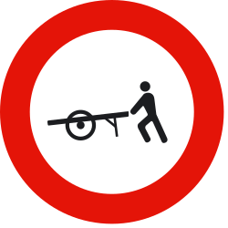 Handkarren verboten.