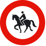 Equestrians prohibited.