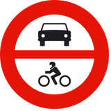 Motorcycles and cars prohibited.
