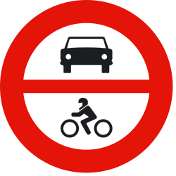 Motorräder und Pkw verboten.