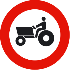 Traktoren verboten.