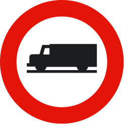 Lastwagen verboten.