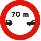 Minimum following distance.