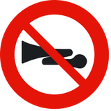 Using the horn prohibited.