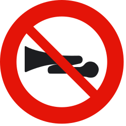 Hupen verboten.