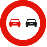 Overtaking prohibited.