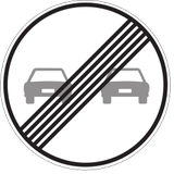 End of the overtaking prohibition.