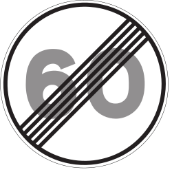 Ende der Geschwindigkeitsbegrenzung.