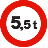 Vehicles heavier than indicated prohibited.