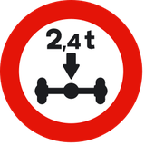 Vehicles exceeding the axle-load limit prohibited.