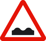 Warning for a bad road surface.