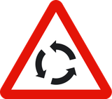 Warning for a roundabout.