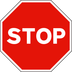Stop and give way.