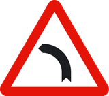 Warning for a curve to the left.