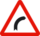Warning for a curve to the right.