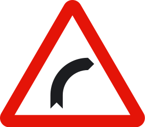 Warning for a curve to the right.