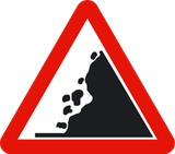 Warning for falling rocks.