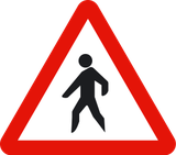 Warning for pedestrians.