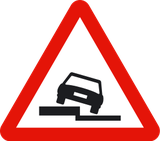 Warning for a soft verge.