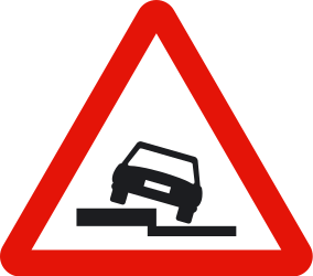 Warning for a soft verge.