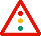 Warning for traffic lights ahead.