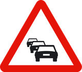 Warning for traffic queues.