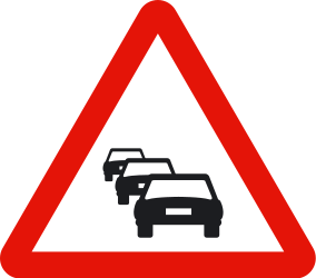 Warning for traffic queues.