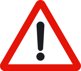 Warning for a danger with no specific traffic sign.