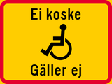People with disabilities excepted.