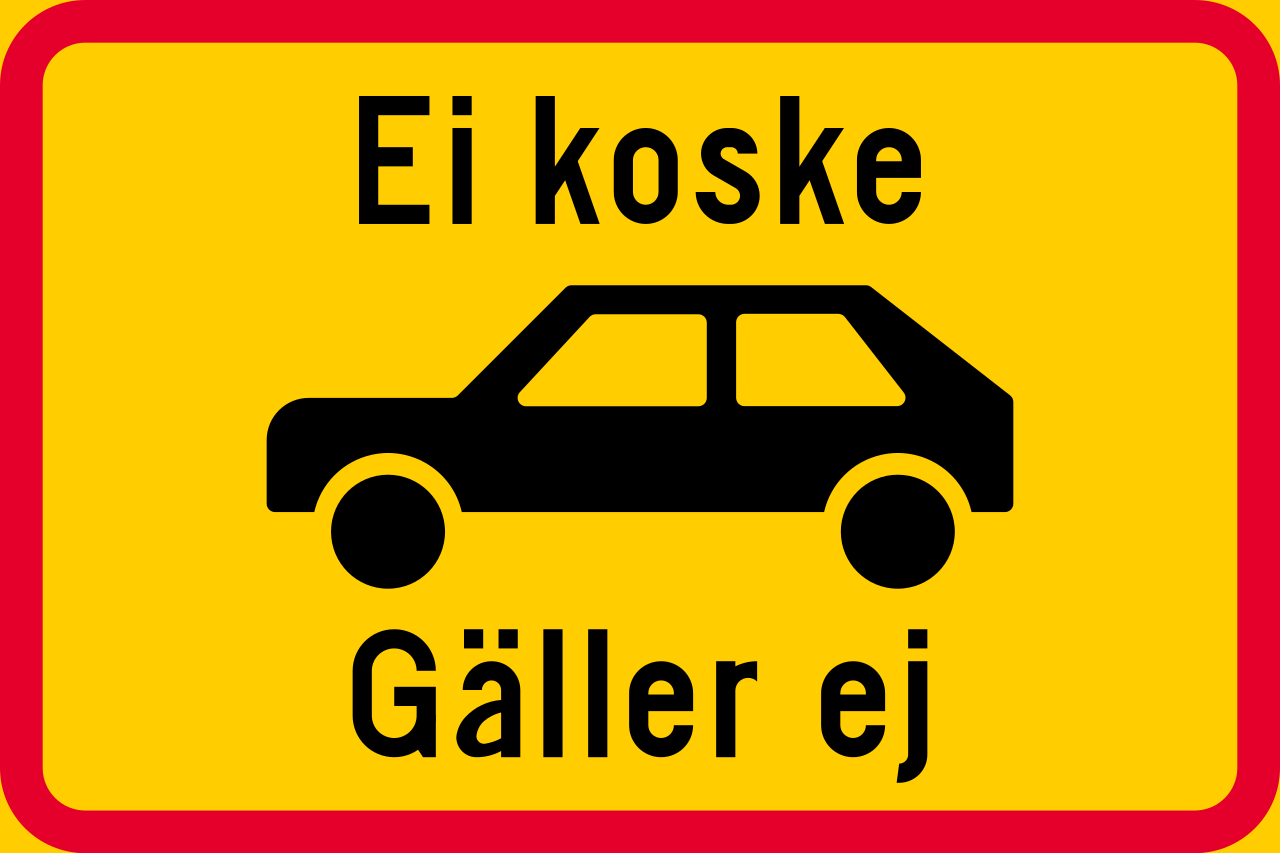Cars allowed.