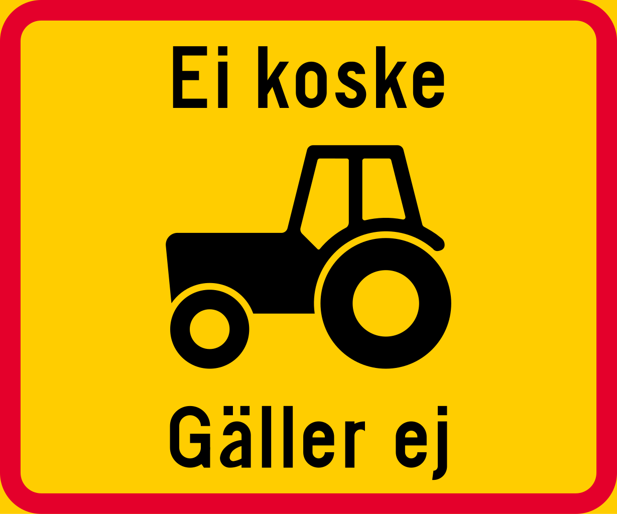 Tractors allowed.