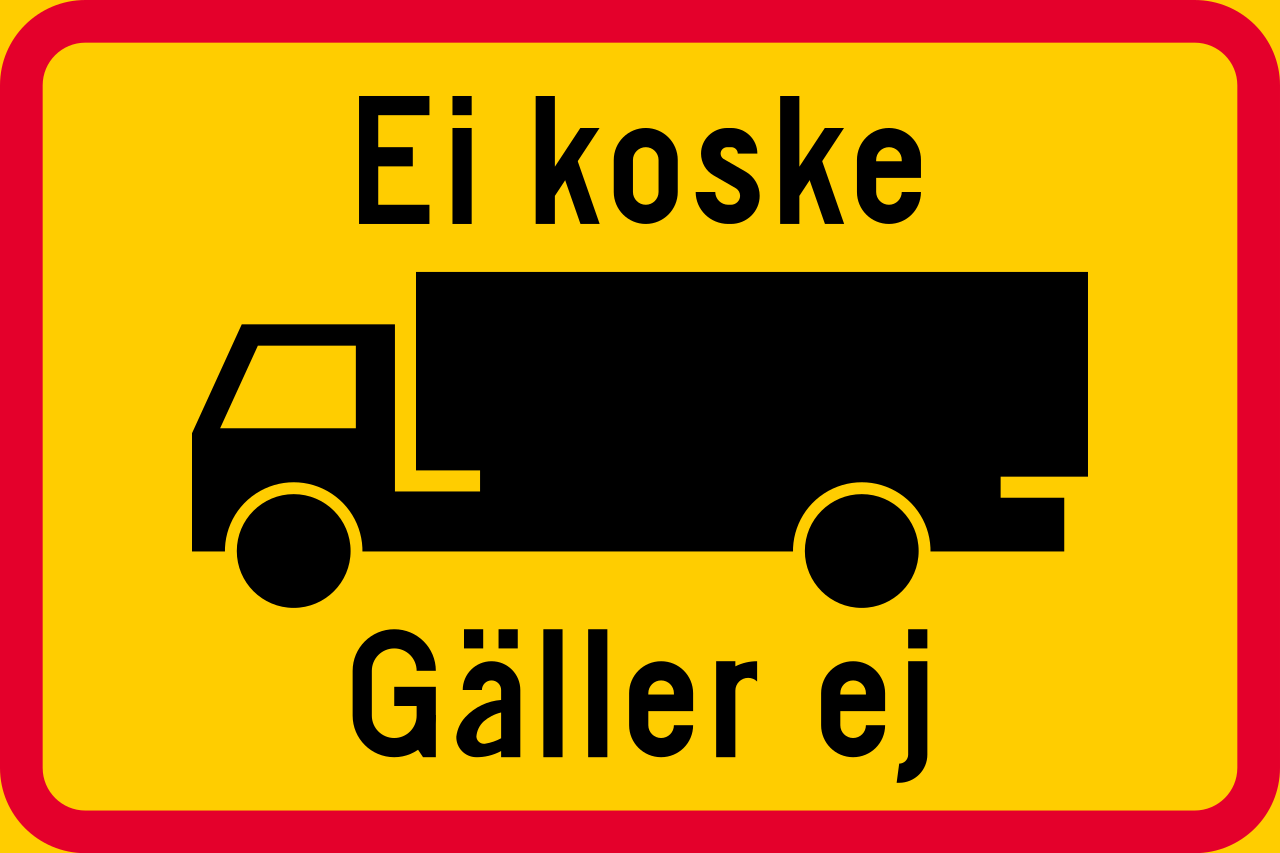 Trucks allowed.
